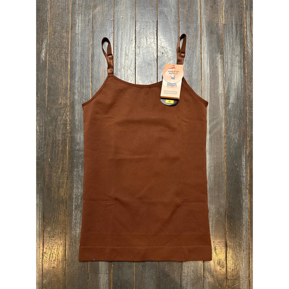 Shapermint Essentials All Day Every Day Scoop Neck Cami Brown
